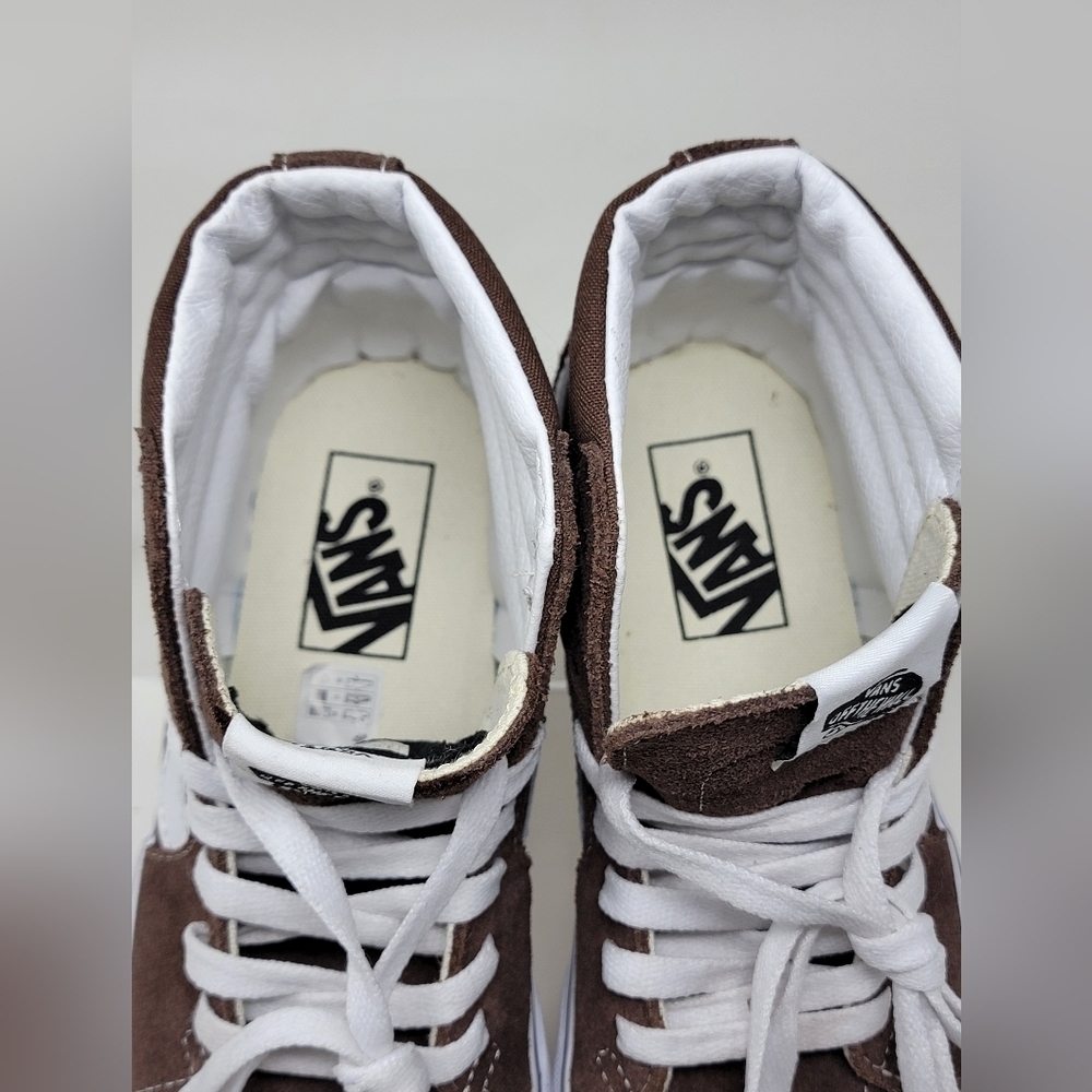 Vans Sk8 High Rain Drum Brown Sneakers  Unisex Mens Sz 4/Wnms 5.5 VN0A5JM8EE New - Picture 10 of 11
